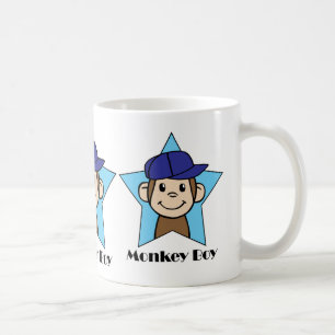 Caneca De Café Macaco feliz do clipart bonito dos desenhos