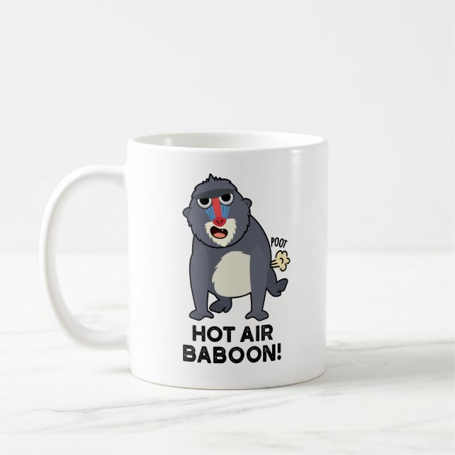 Caneca De Café Macaco-Macaco-Macaco-Pó, Engraçado, Com Ar Quente (Esquerda)