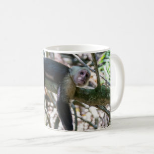 Caneca De Café Macaco-prego-branco