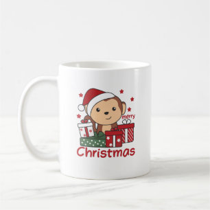 Caneca De Café Macaco Presente de Natal Presente nos Macacos de I