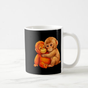 Caneca De Café Macaco punching bebê fofo animal engraçado