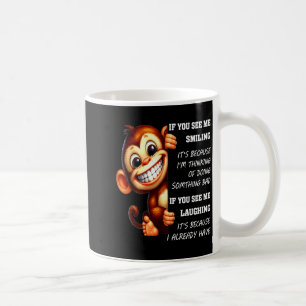 Caneca De Café Macaco Se Me Vê Sorrir É Porque Estou Magro