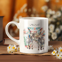 Macacos | Monograma feliz de pequenas mug
