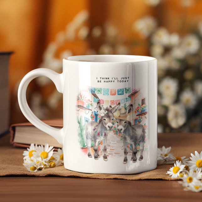 Caneca De Café Macacos | Monograma feliz de pequenas mug (Criador carregado)