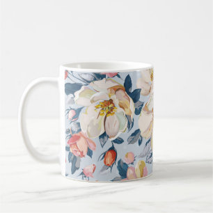 Caneca De Café Maçaneira florescente, padrão de elegância.