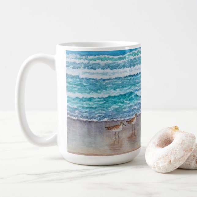 Caneca De Café Maçaricos da Baía de Monterey (Com Donut)