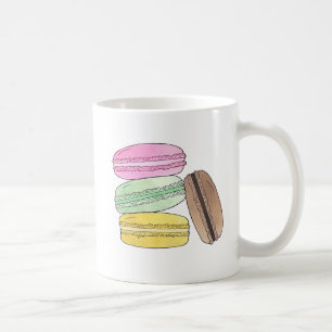 Caneca De Café Macaron French Paery Cookies Macarons Patisserie