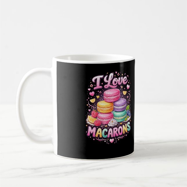 Caneca De Café Macarons de Amor Doce (Esquerda)