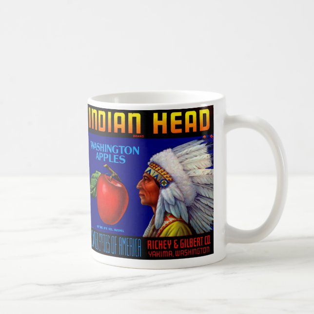 Caneca De Café Maçãs de Washington Chefe Indiana (Direita)