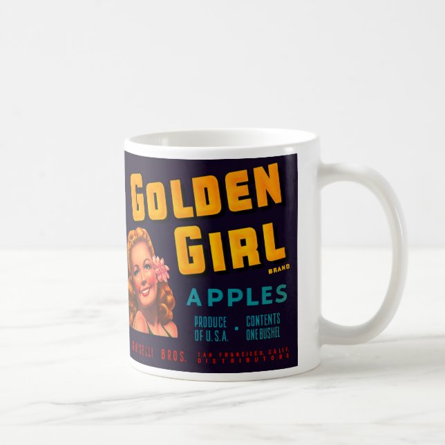 Caneca De Café Maçãs Golden Girl (Direita)