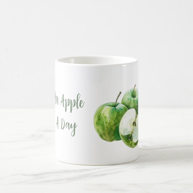 Caneca De Café Maçãs Verdes Fruta (Centro)