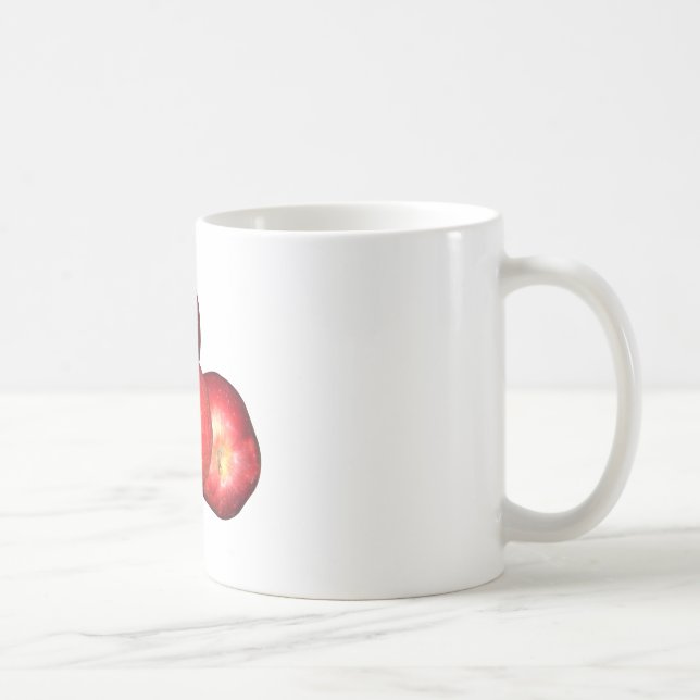 Caneca De Café Maçãs Vermelhas Doces e Crocantes - Estampa de Fru (Direita)