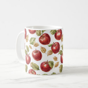 Caneca De Café Maçãs Vermelhas Fruta