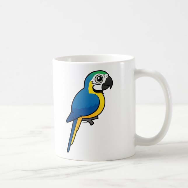 Caneca De Café Macaw Azul-e-amarelo (Direita)