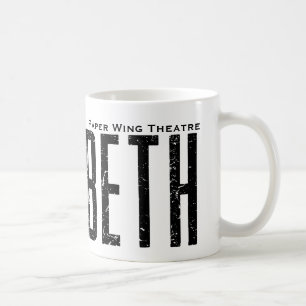 Caneca De Café Macbeth - teatro de papel da asa - copo de café