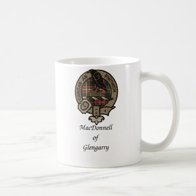 Caneca De Café Macdonnell da crista do clã do bibico (Direita)