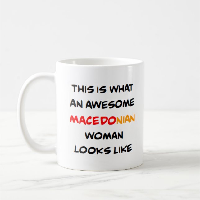 Caneca De Café macedonian woman, awesome (Esquerda)
