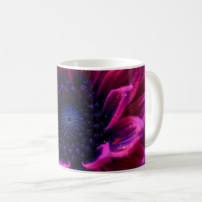Caneca De Café Macro Fuchsia Nebula (Frente Esquerda)