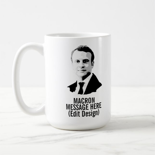 CANECA DE CAFÉ MACRON EMMANUEL PERSONALIZADO (Esquerda)