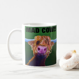 Caneca De Café Mad Cow Mug