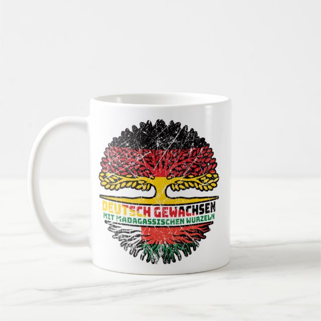 Caneca De Café Madagaskar Madagassisch Deutsch Deutschland Baum (Esquerda)