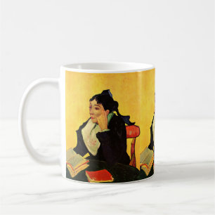 Caneca De Café Madame Ginoux com livros de Vincent van Gogh