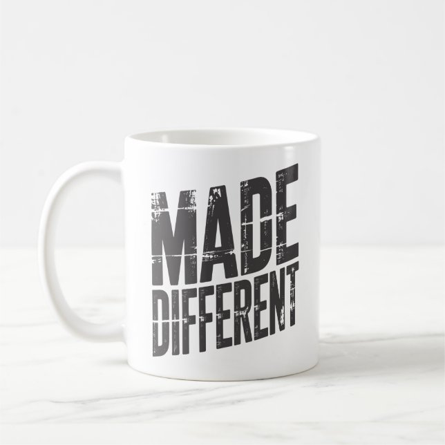 Caneca De Café Made Different Bold Typography Motivational  (Esquerda)
