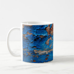 Caneca De Café Madeira azul de fundo de textura