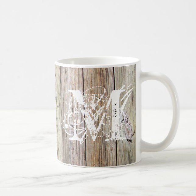 Caneca De Café Madeira Monograma Clássica (Direita)