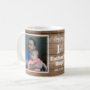 Caneca De Café Madeira Rústica De Dia de os pais Personalizada 2