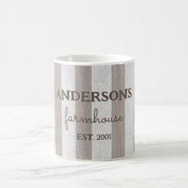 Caneca De Café Madeira rústica para fazendas personalizadas