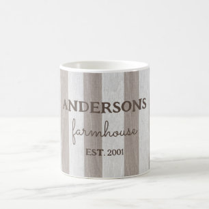 Caneca De Café Madeira rústica para fazendas personalizadas
