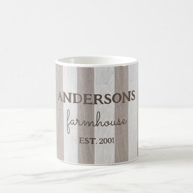 Caneca De Café Madeira rústica para fazendas personalizadas (Centro)