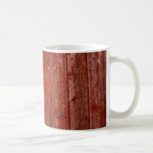 Caneca De Café Madeira vermelha velha