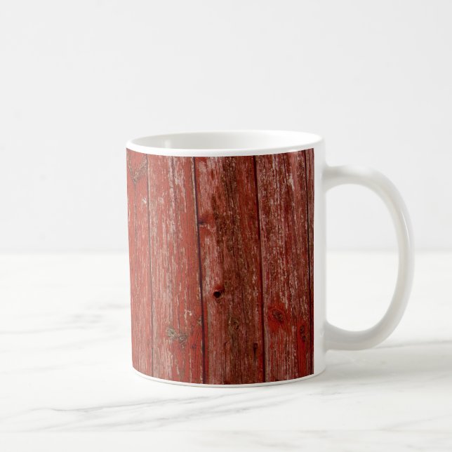Caneca De Café Madeira vermelha velha (Direita)