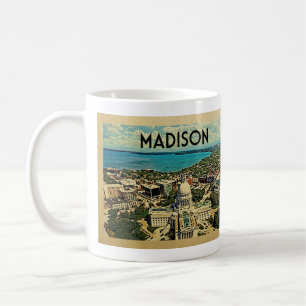 Caneca De Café Madison Wisconsin Vintage Travel