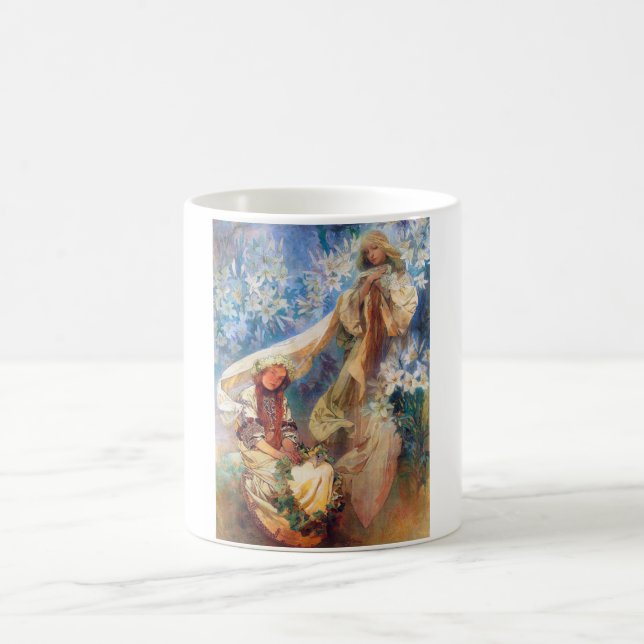 Caneca De Café Madona da Lily, Mucha (Centro)