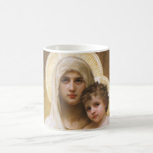 Caneca De Café Madona dos Rosas de Bouguereau