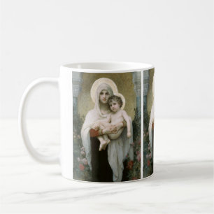 Caneca De Café Madona dos Rosas por William-Adolphe Bouguereau