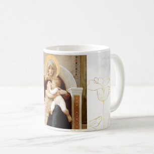 Caneca De Café Madonna com a criança e João Batista, Bouguereau