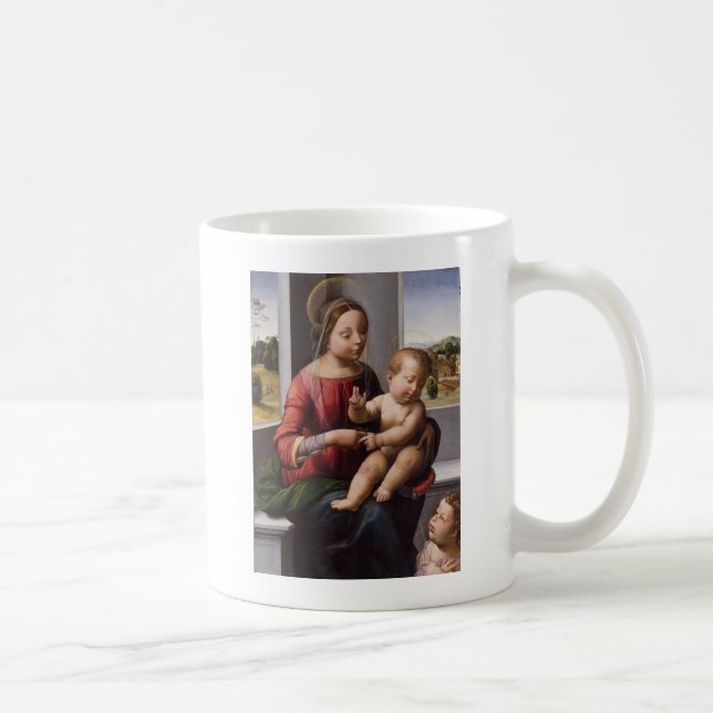 Caneca De Café Madonna & criança com John The Baptist (Direita)