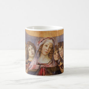 Caneca De Café Madonna e Criança com Anjos por Sandro Botticelli