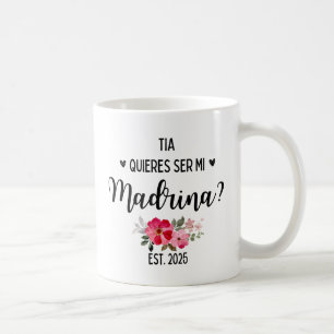 Caneca De Café Madrina Coffee Mugs 2025 Quieres Ser Mi Madrina