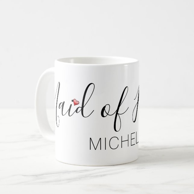 Caneca De Café Madrinha de casamento com nome (Frente Esquerda)