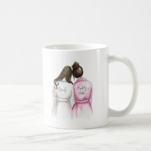Caneca De Café Madrinha de casamento? Dk Br Long Bride Br Bun Mai
