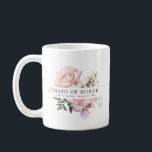 Caneca De Café Madrinha de casamento Floral Rosa Cor-de-Rosa Esbr<br><div class="desc">O design floral cor-de-rosa chic e elegante apresenta o título Madrinha de casamento e uma linha de texto personalizado abaixo. Todo o texto pode ser editado, a cor, a fonte e o tamanho alterados. Faça um para cada festa de noiva. Vai parecer excelente em suas fotos prontas. Esta caneca de...</div>