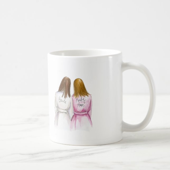 Caneca De Café Madrinha de casamento? O Br da DK ondula a (Direita)