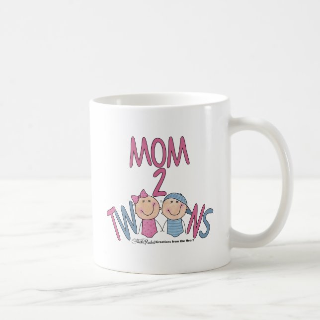 Caneca De Café Mãe 2 Twins Garota e Rapariga (Direita)