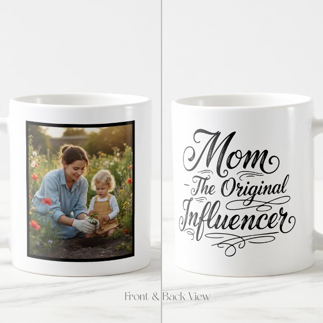 Caneca De Café Mãe A Influenciadora Original Moderno Personalizad (Criador carregado)