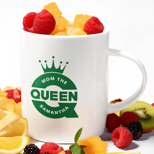 Caneca De Café Mãe A Tipografia Criativa Rainha Verde (Criador carregado)